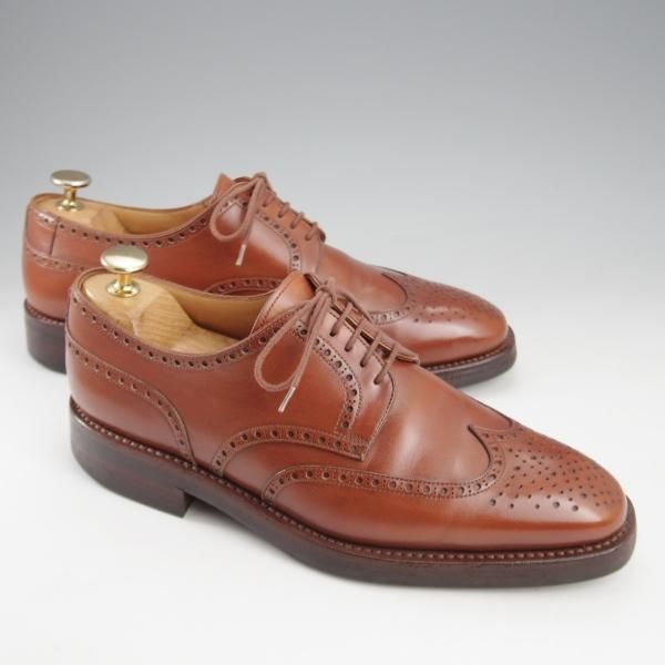 ★(スペイン製)カルミナ SIZE 6【ダイナイトソール仕様★トレーディングポスト別注/フルブローグ】755/カーフ/茶/メンズ/CARMINA★k788