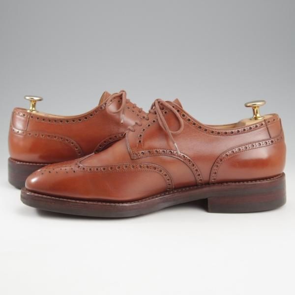 ★(スペイン製)カルミナ SIZE 6【ダイナイトソール仕様★トレーディングポスト別注/フルブローグ】755/カーフ/茶/メンズ/CARMINA★k788