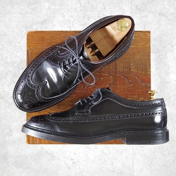 極上★オールデン 7E【現行定価18万円程度★コードバン仕様/バリーラスト/9751】ロングウイング/黒/メンズ/ALDEN★k789