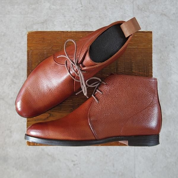 極上★(英)グレンソン 6E【最上級★マスターピース/(仏)OLD ENGLAND別注】チャッカブーツ/シボ革/茶/メンズ/GRENSON★k791