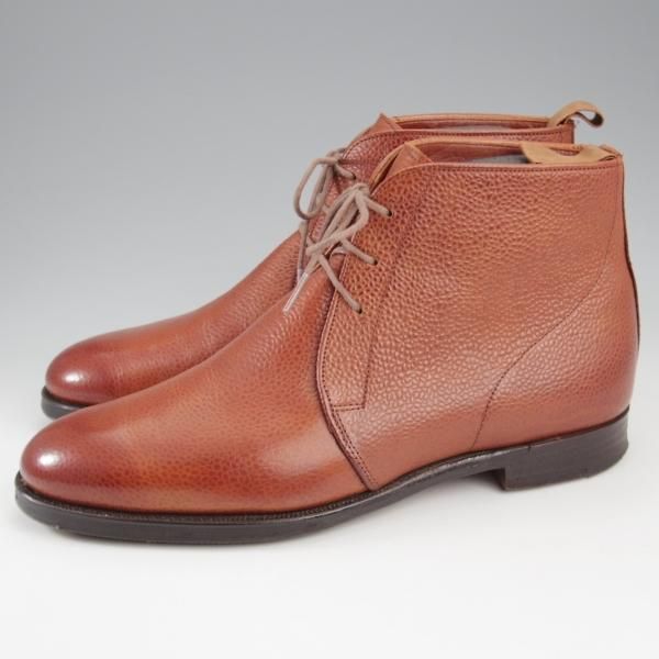 極上★(英)グレンソン 6E【最上級★マスターピース/(仏)OLD ENGLAND別注】チャッカブーツ/シボ革/茶/メンズ/GRENSON★k791