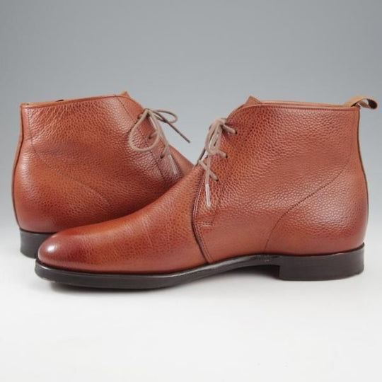 極上★(英)グレンソン 6E【最上級★マスターピース/(仏)OLD ENGLAND別注】チャッカブーツ/シボ革/茶/メンズ/GRENSON★k791