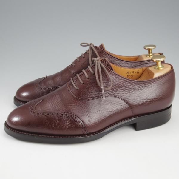 美品★(金沢)KOKON/ココン SIZE 6【合計オーダー価格￥91,300-★ショートウイング/419】KO-1ラスト/ショルダーレザー/濃茶/メンズ★k792