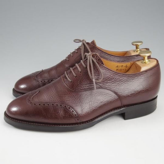 美品★(金沢)KOKON/ココン SIZE 6【合計オーダー価格￥91,300-★ショートウイング/419】KO-1ラスト/ショルダーレザー/濃茶/メンズ★k792