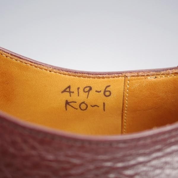 美品★(金沢)KOKON/ココン SIZE 6【合計オーダー価格￥91,300-★ショートウイング/419】KO-1ラスト/ショルダーレザー/濃茶/メンズ★k792