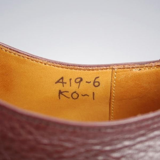 美品★(金沢)KOKON/ココン SIZE 6【合計オーダー価格￥91,300-★ショートウイング/419】KO-1ラスト/ショルダーレザー/濃茶/メンズ★k792