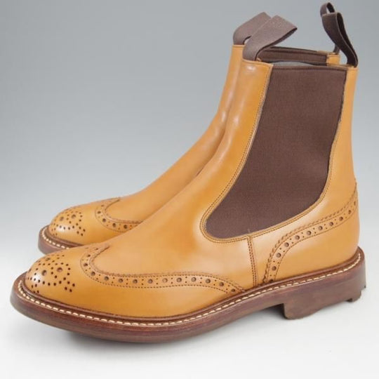 未使用★トリッカーズ SIZE 6【定価￥132,000-★エイコンアンティーク/2754/LINGMELL】サイドゴアブーツ/カーフ/薄茶/Tricker's★k793