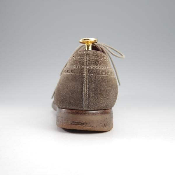 極上★チャーチ SIZE 8【貴重★ヴィンテージ加工/GRAFTON/グラフトン】フルブローグ/スエード/薄茶/メンズ/Church's★k795