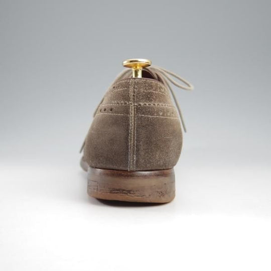 極上★チャーチ SIZE 8【貴重★ヴィンテージ加工/GRAFTON/グラフトン】フルブローグ/スエード/薄茶/メンズ/Church's★k795