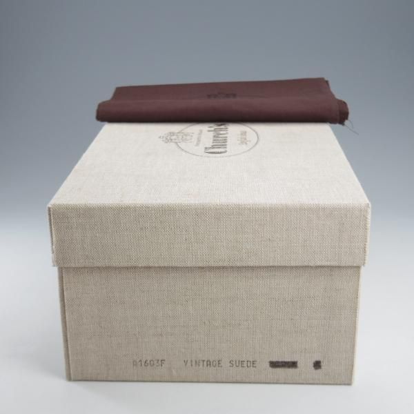 極上★チャーチ SIZE 8【貴重★ヴィンテージ加工/GRAFTON/グラフトン】フルブローグ/スエード/薄茶/メンズ/Church's★k795