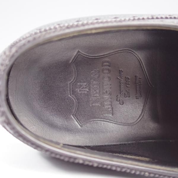 極美品★(英)グレンソン 7.5E【最上級★マスターピース/(英)New&Lingwood別注】ニュー&リングウッド/フルブローグ/黒/GRENSON★k796