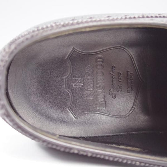 極美品★(英)グレンソン 7.5E【最上級★マスターピース/(英)New&Lingwood別注】ニュー&リングウッド/フルブローグ/黒/GRENSON★k796