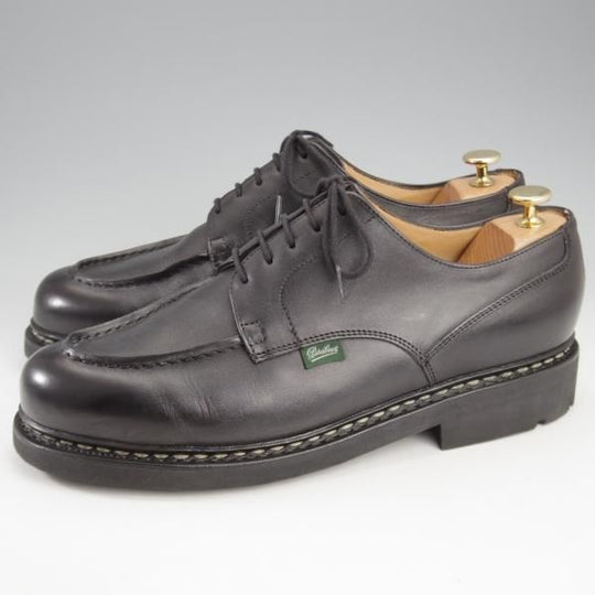 極美品★パラブーツ SIZE 10【定価￥96,800-★シャンボード/CHAMBORD】リスレザー/TEXソール/Uチップ/黒/メンズ/Paraboot★k802