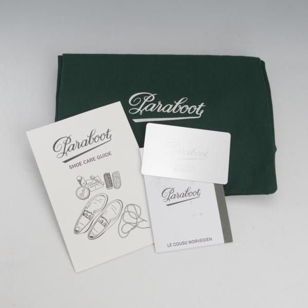 極美品★パラブーツ SIZE 10【定価￥96,800-★シャンボード/CHAMBORD】リスレザー/TEXソール/Uチップ/黒/メンズ/Paraboot★k802