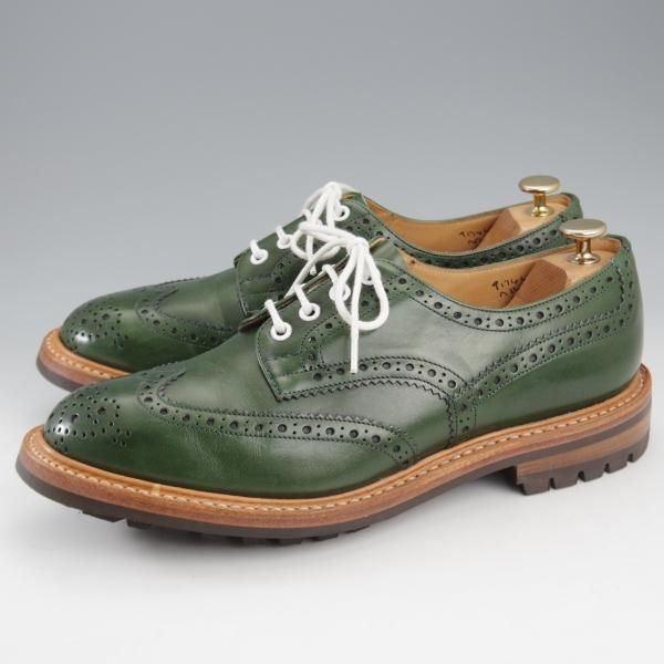 極美品★トリッカーズ SIZE 9【定価￥121,000-★BOURTON/バートン】M5633/カントリーシューズ/短靴/アニリンカーフ/緑/Tricker's★k803
