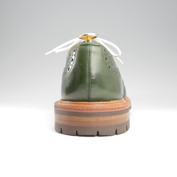 極美品★トリッカーズ SIZE 9【定価￥121,000-★BOURTON/バートン】M5633/カントリーシューズ/短靴/アニリンカーフ/緑/Tricker's★k803