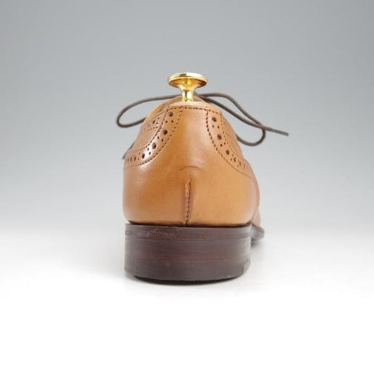 未使用★トリッカーズ SIZE 6【現行定価10万円以上★セミブローグ/m6461】カーフ/1001/BURNISHED/薄茶/メンズ/Tricker's★k805