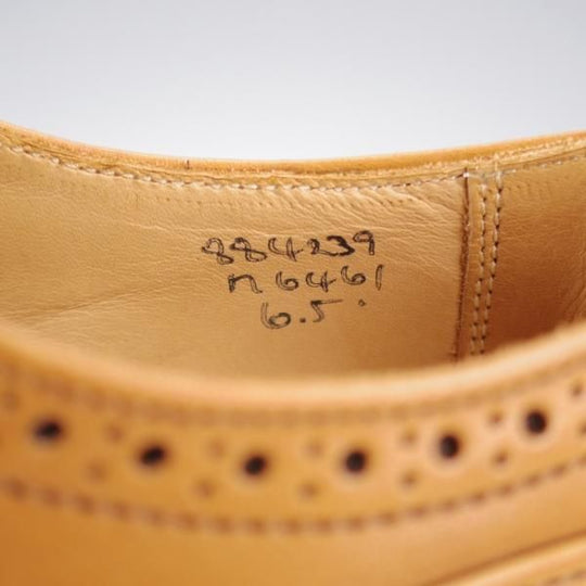 未使用★トリッカーズ SIZE 6【現行定価10万円以上★セミブローグ/m6461】カーフ/1001/BURNISHED/薄茶/メンズ/Tricker's★k805