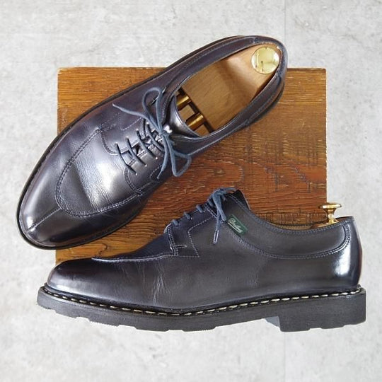 極美品★パラブーツ SIZE 8.5【定価￥94,600-★アヴィニョン/AVIGNON】グリフソール/リスレザー/Uチップ/NUIT/紺/Paraboot★k806