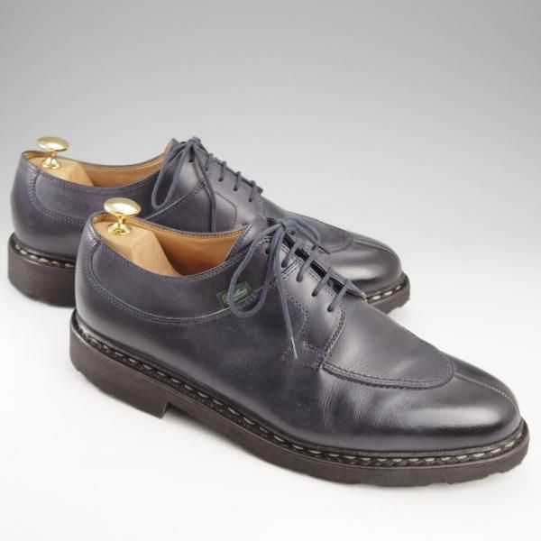 極美品★パラブーツ SIZE 8.5【定価￥94,600-★アヴィニョン/AVIGNON】グリフソール/リスレザー/Uチップ/NUIT/紺/Paraboot★k806
