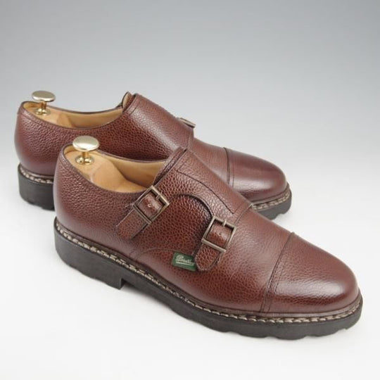 極美品★パラブーツ SIZE 5.5【定価￥96,800-★ウィリアム/WILLIAM】マルシェソール/ダブルモンク/EBENE/濃茶/メンズ/Paraboot★k807