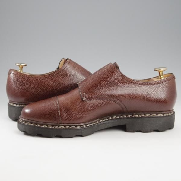極美品★パラブーツ SIZE 5.5【定価￥96,800-★ウィリアム/WILLIAM】マルシェソール/ダブルモンク/EBENE/濃茶/メンズ/Paraboot★k807