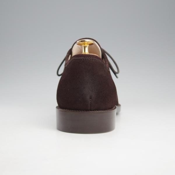 未使用★フットザコーチャー SIZE 27【定価￥49,500-★GERMAN HOLE-CUT/プレーントゥ】スエード/濃茶/メンズ/foot the coacher★k849