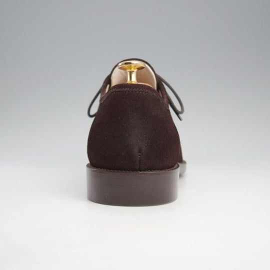 未使用★フットザコーチャー SIZE 27【定価￥49,500-★GERMAN HOLE-CUT/プレーントゥ】スエード/濃茶/メンズ/foot the coacher★k849