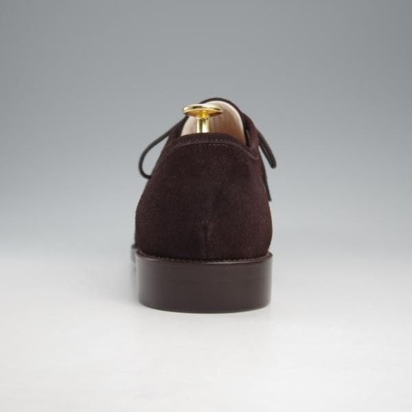 未使用★フットザコーチャー SIZE 27【定価￥49,500-★GERMAN HOLE-CUT/プレーントゥ】スエード/濃茶/メンズ/foot the coacher★k849