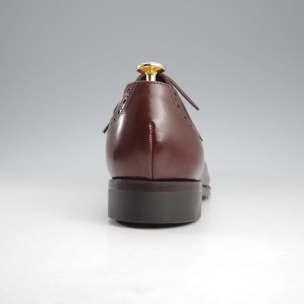 未使用★フットザコーチャー SIZE 27【定価￥70,400-★SEMI BROGUE SHOES/セミブローグ】ポリッシュレザー/濃茶/foot the coacher★k850