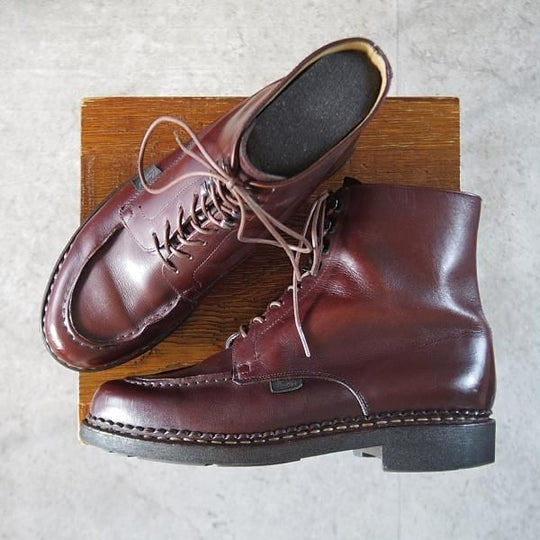 ★パラブーツ SIZE 6【定価￥104,500-★ブーツ仕様のシャンボード/BEAULIEU】リスレザー/カフェ/濃茶/メンズ/Paraboot★k853