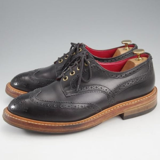 極上★トリッカーズ SIZE 8.5【定価￥121,000-★BOURTON/バートン】M5633/カントリーシューズ/ボックスカーフ/黒/短靴/Tricker's★k855