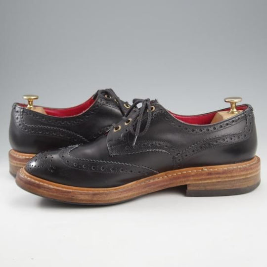 極上★トリッカーズ SIZE 8.5【定価￥121,000-★BOURTON/バートン】M5633/カントリーシューズ/ボックスカーフ/黒/短靴/Tricker's★k855