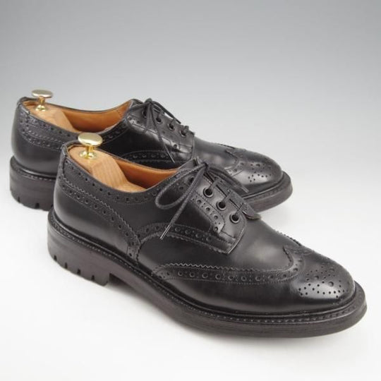 極上★トリッカーズ SIZE 8.5【バートン同系モデル★コマンドソール/M6518/カントリーシューズ】黒/フルブローグ/メンズ/Tricker's★k857