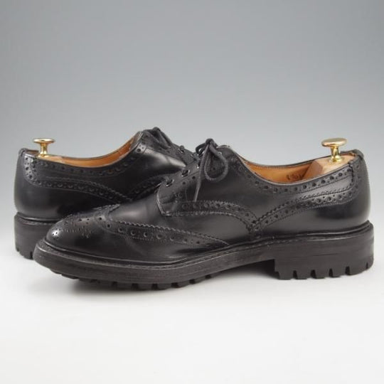 極上★トリッカーズ SIZE 8.5【バートン同系モデル★コマンドソール/M6518/カントリーシューズ】黒/フルブローグ/メンズ/Tricker's★k857