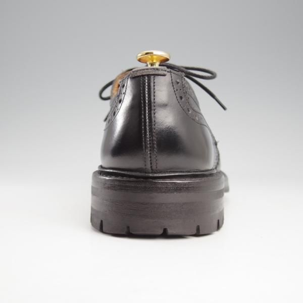 極上★トリッカーズ SIZE 8.5【バートン同系モデル★コマンドソール/M6518/カントリーシューズ】黒/フルブローグ/メンズ/Tricker's★k857