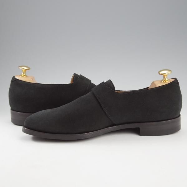 ほぼ未使用★Oriental/オリエンタル SIZE 5.5【モデル定価￥45,100-★ダイナイトソール仕様/JOSEPH】モンクストラップ/スエード/黒★k858