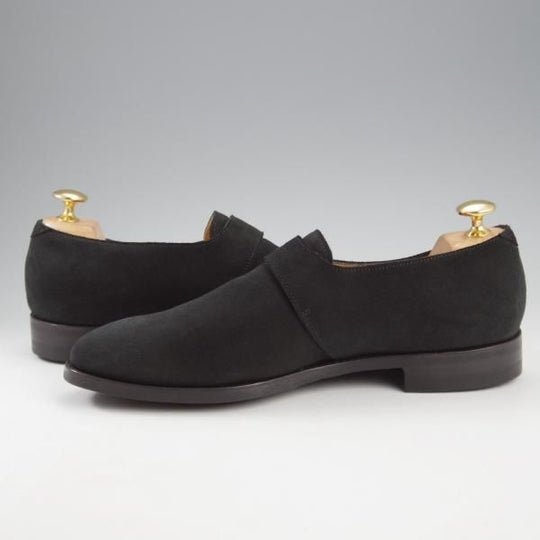 ほぼ未使用★Oriental/オリエンタル SIZE 5.5【モデル定価￥45,100-★ダイナイトソール仕様/JOSEPH】モンクストラップ/スエード/黒★k858