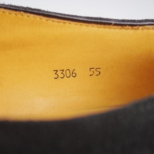 ほぼ未使用★Oriental/オリエンタル SIZE 5.5【モデル定価￥45,100-★ダイナイトソール仕様/JOSEPH】モンクストラップ/スエード/黒★k858