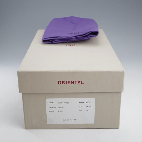 ほぼ未使用★Oriental/オリエンタル SIZE 5.5【モデル定価￥45,100-★ダイナイトソール仕様/JOSEPH】モンクストラップ/スエード/黒★k858