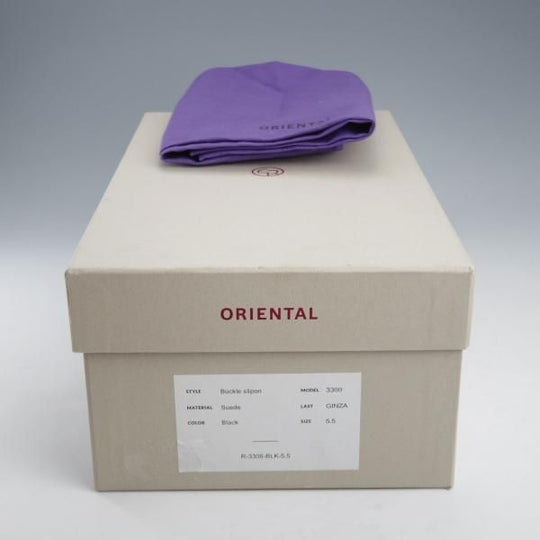 ほぼ未使用★Oriental/オリエンタル SIZE 5.5【モデル定価￥45,100-★ダイナイトソール仕様/JOSEPH】モンクストラップ/スエード/黒★k858