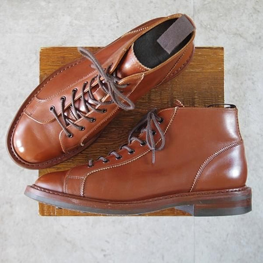 極上★トリッカーズ SIZE 8.5【定価￥132,000-★ダイナイトソール/モンキーブーツ】M6077/マロンアンティーク/茶/Tricker's★k861