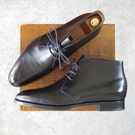 極美品★エドワードグリーン 8D【定価￥247,500-★バンバリー/BANBURY】82ラスト/チャッカブーツ/黒/メンズ/EDWARD GREEN★k862