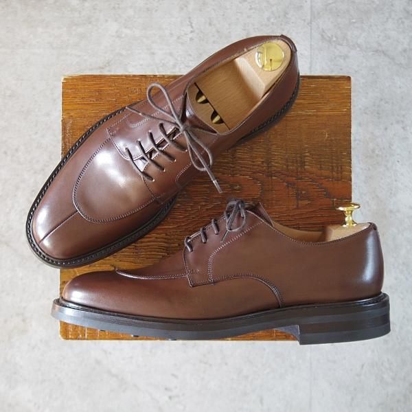 未使用★チャーチ 60F/UK6【貴重★100ラスト/ダイナイトソール仕様/CARNE】Uチップ/ネバダカーフ/濃茶/メンズ/Church's★k863