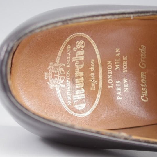 極上★チャーチ 85F/UK8.5【現行定価￥176,000-★コンサル/CONSUL】173ラスト/ストレートチップ/カーフ/黒/メンズ/Church's★k864