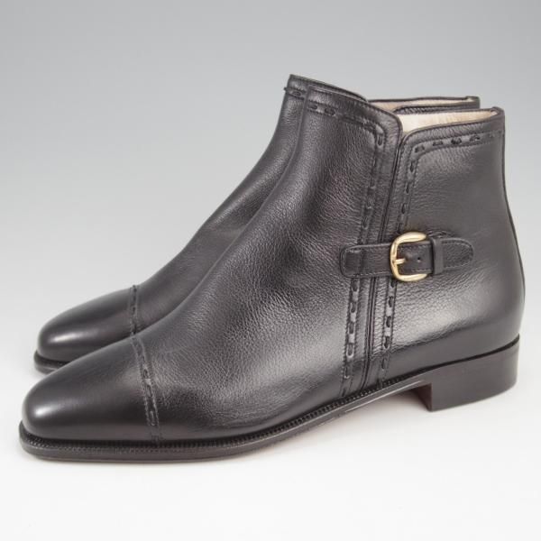 未使用★(伊)タニノクリスチー(レディース) SIZE 35.5【定価15万円以上★サイドジップブーツ】グレインレザー/黒/TANINO CRISCI★k866
