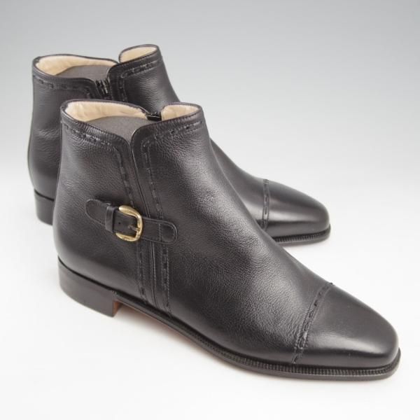 未使用★(伊)タニノクリスチー(レディース) SIZE 35.5【定価15万円以上★サイドジップブーツ】グレインレザー/黒/TANINO CRISCI★k866
