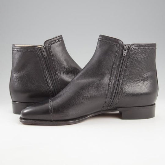 未使用★(伊)タニノクリスチー(レディース) SIZE 35.5【定価15万円以上★サイドジップブーツ】グレインレザー/黒/TANINO CRISCI★k866