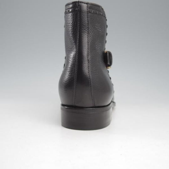 未使用★(伊)タニノクリスチー(レディース) SIZE 35.5【定価15万円以上★サイドジップブーツ】グレインレザー/黒/TANINO CRISCI★k866