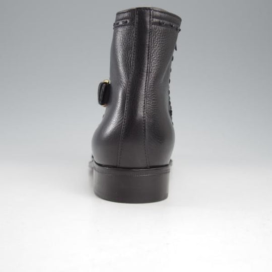 未使用★(伊)タニノクリスチー(レディース) SIZE 35.5【定価15万円以上★サイドジップブーツ】グレインレザー/黒/TANINO CRISCI★k866